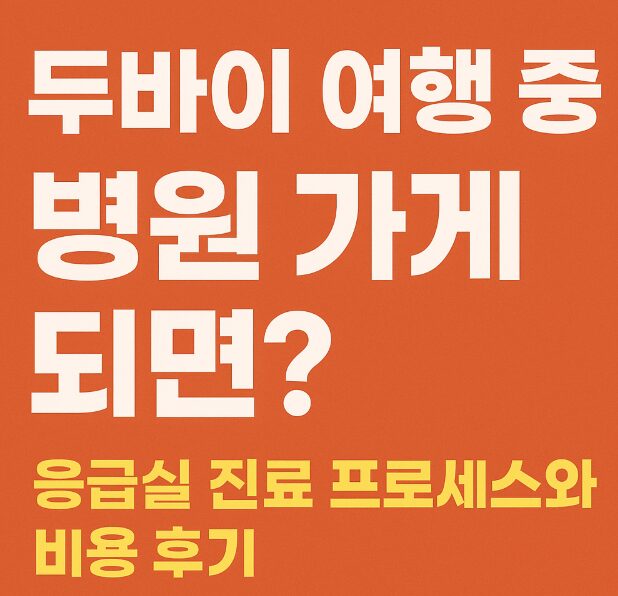 두바이 여행 중 병원