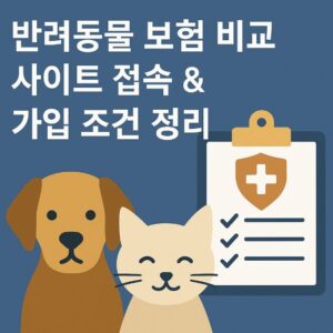 반려동물 보험 비교