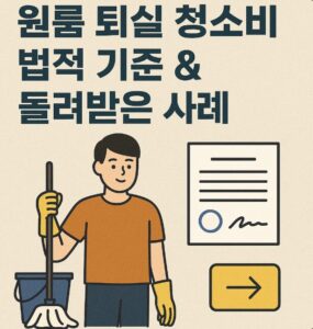 원룸 퇴실 청소비