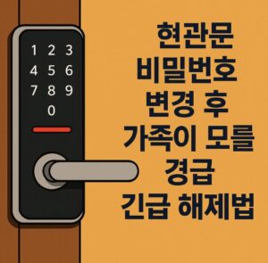 현관문 비밀번호 긴급 해제법