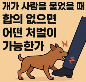 개가 사람을 물었을 때 합의